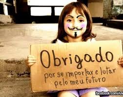 grato por lutar pelo nosso futuro