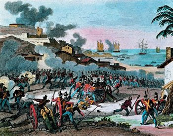 Paus e pedras contra baionetas e canhões